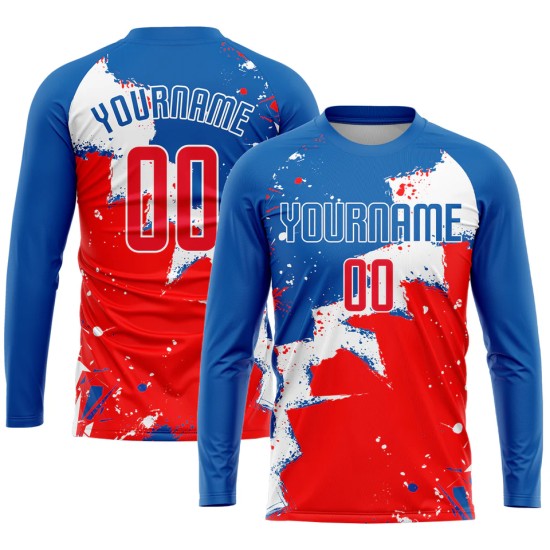 Custom-name and logo-printed long-sleeve football jerseys – latest design, prices inspired by France