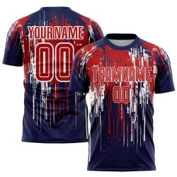 Adult custom football training wear – quick-dry short-sleeve, 100% polyester, stretchy & breathable, new design with digital print