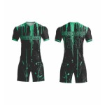 Factory-direct high-quality Thai sublimation club football training sets – best red-black football sportswear