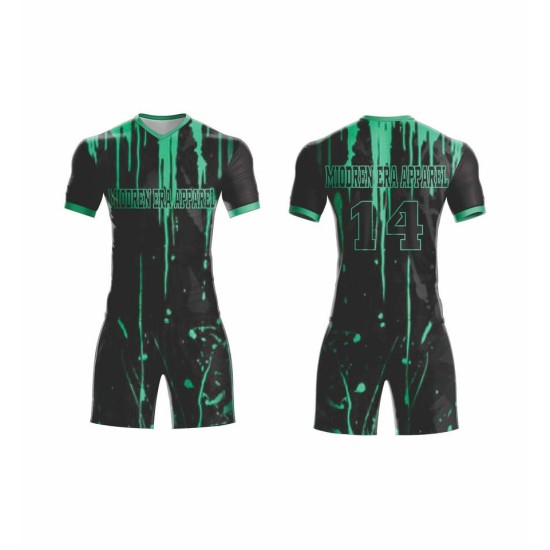 Factory-direct high-quality Thai sublimation club football training sets – best red-black football sportswear