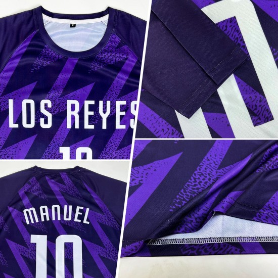 Jersey Purple White Soccer Custom Uniform Sublimation