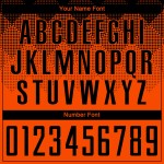 Shape Orange Gradient Black Uniform Soccer Square Sublimation Jersey Custom