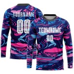 Soccer Uniform Custom Sublimation Jersey White-Pink Figure