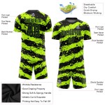 Green Neon Uniform Sublimation Jersey Custom Soccer Black